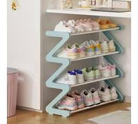 4-Tier Vertical Shoe Rack Tower Space-Saving Storage Shelf for Entryway & Living Room Tall Narrow Design Essential Household Shoe nizer (Green 60cm/23.6in)