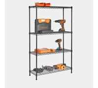 4 Tier Garage Shelving Units VonHaus Black One Size