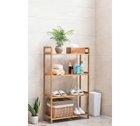 4 Tier Wood Audriel Bookcase Living and Home Brown One Size