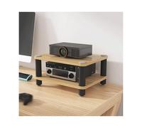 4-Tier Wooden AV Media Stand - Open Desktop Rack for DVD Player, Game Console, TV Box - Stylish Audio Tower for Home Entertainment