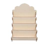 4 Tier Wooden Greeting Card Display Stand Multi Functal Easel for Cards Photos & Postcards Sturdy Wood Rack for Home Office & Retail Use