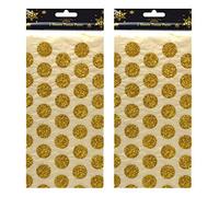 4 Tissue Paper Sheets Wrapping Gifts Presents Christmas Xmas Gold Glitter Large