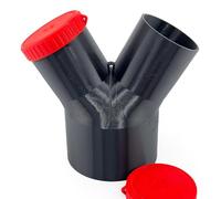 4" to 2-1/2" 2-Way Dust Collection Splitter Junction Fitting, Multi Port Fits Standard Hoses and Shop Vac Accessories, Dust Medusa