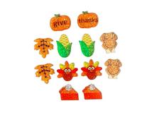 4 to 6 Pairs Festival Halloween Thanksgiving Mexico Day of The Dead Earrings Shinning Pumpkin Ghost Maple Leaf Turkey Skull Acrylic Stud Earrings Set Holiday Jewelry, Acrylic, No Gemstone