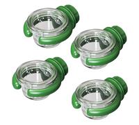 4 Transparent Outdoor Birdbaths, Easy to Clean, Ideal As A Gift. Multifunctional Decorative Accessory- Green