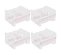 4 Transparent Visible Desktop Multi Washi Masking Tape Dispenser,Tape Cutter, Tape Holder
