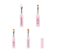 4" Travel Makeup Brushes Ergonomic Design Soft Synthetic Fur Skin Precision Makeup Brush Set for Seamless Blending and Sensitive for Beginners