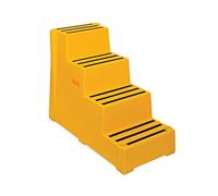 4 Tread Heavy Duty Yellow Plastic Moulded Safety Block Steps