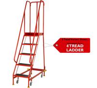 4 Tread x 0.5m Wide Narrow Aisle Warehouse Stairs 1.8m Non Slip Platform Steps