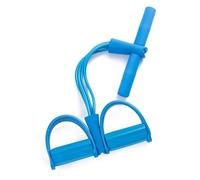 4-Tube Foot Pedal Resistance Band, Heavy Duty Exercise Band for Sit-ups & Full Body Workout, Multi-Purpose Home Fitness Equipment with Multiple Colors(Blue)