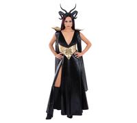 (4 UK - 6 UK, Black) Smiffys Womens/Ladies Evil Queen # Costume