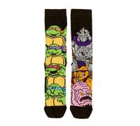 (4 UK-7 UK, Multicoloured) Teenage Mutant Ninja Turtles Unisex Adult Heroes And Villains Crew Socks