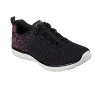(4 UK, Black/Pink) Skechers Womens/Ladies Virtue Trainers
