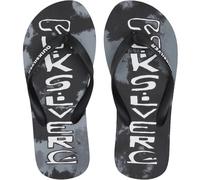 (4 UK, Black) Quiksilver Kids MoloKai Acid Drop Summer Beach Sandals Thongs Flip Flops - Black