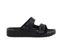 (4 UK, Black) Scholl Womens/Ladies Bahia Leather Flatform Sandals