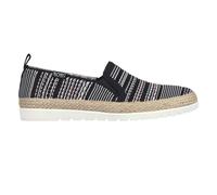 (4 UK, Black) Skechers Womens/Ladies Twin Gore Woven Slip-on Espadrilles