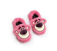 Disney Toy Story Lotso Girls Pink Slip On Loafer Slippers | Fluffy Home Footwear for Comfort | Character Footwear for Indoor Use | Kids' Fun Slippers Merch - 4 UK Child