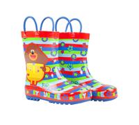 (4 UK Child) Hey Duggee Wellington Boots with Handles (Boys Red)