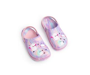 (4 UK Child) Squishmallows Clogs (Girls Pink)
