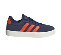(4 UK, Dark Blue/Orange) Adidas Childrens/Kids VL Court 3.0 Suede Platform Trainers
