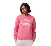 (4 UK, Pink) Lacoste Womens/Ladies Organic Cotton Fleece Loose Sweatshirt