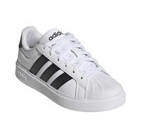 (4 UK, White/Black) Adidas Childrens/Kids Superstar Streetalk Flat Trainers