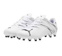 (4 UK, White/Black) Puma Childrens/Kids Attacanto Turf Training Football Boots
