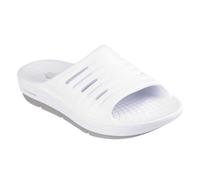 (4 UK, White/Grey) Skechers Womens/Ladies Flat Sports Sandals