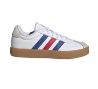 (4 UK, White/Royal Blue/Red) Adidas Childrens/Kids VL Court 3.0 Suede Platform Trainers