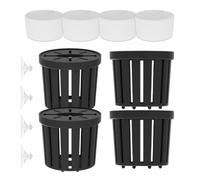 4 Units Adhesive Suction Mount Cup Fish Tank Flora Holder Terrarium Propagation Station - Clear Hydro Culture Basket Clip On Glass Panel Fixing Ornament Aquatic Biology Display | Aquarium In