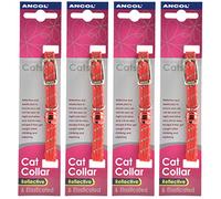4 Units Saver Pack - Ancol - Reflective Softweave Cat Collar Red