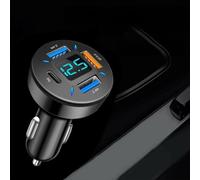4 USB for QC3.0PD USB Car Charger Metal Aluminum Qc3.0Pd * Built-in management chip it is safer to use together * Metal elastic contact design
