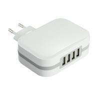 4 USB Wall Charger 6.8A Fast Charge Smart IC Electraline 70063