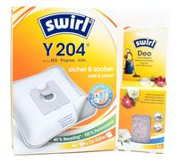 4 Vacuum Cleaner Bags + Deodorant Beads Compatible with AEG Smart 400... 499 Serie | Compatible with Swirl Y204 - Y 204 | 4 Bags, Air Freshener, Accessories, Spare Parts