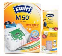 4 Vacuum Cleaner Bags + Deodorant Beads Compatible with Miele Sunflower (3 Rollen/rolls) | Compatible with Swirl M50 - M 50 Anti Odour | 4 Bags, Air Freshener, Accessories, Spare Parts