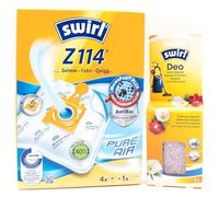 4 Vacuum Cleaner Bags + Deodorant Beads Compatible with Rotel U 66.0 Salsa, U 66.1 Atmos Turbo | Compatible with Swirl Z114 - Z 114 | 4 Bags, Air Freshener, Accessories, Spare Parts