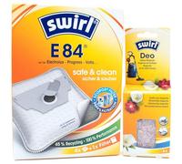 4 Vacuum Cleaner Bags + Deodorant Beads Compatible with Volta U 1120 Elyps, U 1121 Elyps, U 1122 Elyps | Compatible with Swirl E84 - E 84 | 4 Bags, Air Freshener, Accessories, Spare Parts