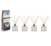 4 Vanilla Bean Scented Reed Diffusers Home Fragrance With Essential Oils 30ml Bottle