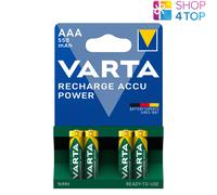4 VARTA Recharge Battery Power AAA Lr03 Batteries 550Mah Nimh Hr03 1.2V 4Bl New