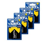 4 Varta Super Heavy Duty 3R12 Zinc Carbon Battery 1Pc 4.5V 2012 New