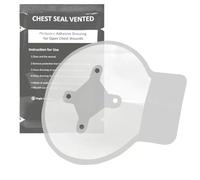 4-Vent Chest Seal, 1 Pack Emergency Adhesive Trauma Dressing | 6-Inch Diameter Sterile Dressing for Open Chest Injuries | Medical Grade Hydrogel, Latex Free, Temp Resistant