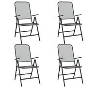 vidaXL Folding Garden Chairs 4 pcs Expanded Metal Mesh Anthracite