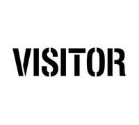 4" Visitor Parking Stencil | Part#: 10001687 | 16.4" W x 4" H | Durable 1/8" PolyTough Lifetime | Flexible and Durable | Long-Lasting Markings for Driveways, Pavements and Parking Lots | Made in USA