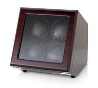 4 Watch Winder for Automatic Watches with Motor-Stop Option, Ebony, Leader Watch Winders