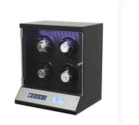4 Watches Automatic Watch Winder LCD Monitor 5 Modes Wooden Storage Case Piano Paint Black Gloss Wrist Watch Winder Rotator Deluxe Silent Motor Remote Control-35×30×40CM Interesting It's so kind of
