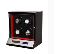 4 Watches Automatic Watch Winder LCD Monitor 5 Modes Wooden Storage Case Piano Paint Black Gloss Wrist Watch Winder Rotator Deluxe Silent Motor Remote Control-35×30×40CM Interesting It's so kind of