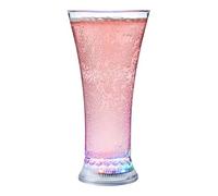 4 Water Activated Liquid Activated LED Drinking Glasses Flashing Glass Light Up 375ml Multi Coloured Novelty Tumbler Wedding Induction Reusable LED Light Drinking Water Glasses Cocktail Glasses