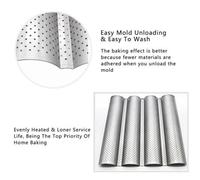 4-Wave Baguette Baking Tray Bread Mold French Loaf Tin Non-Stick Cake Plate Tool
