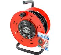 4 Way 25M Extension Reel Heavy Duty Open Drum Reel Lead Gang Mains Socket 13 Amp