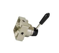 4 Way 3 Position Air Pneumatic Hand Lever Valve HV-02 HV-03 HV-04 Port 1/4" 3/8" 1/2" BSPT Manual Operated Control Valve(HV-03 with 8mm)